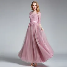 long evening dress sleeve formal gowns floor length women gala dresses Bridesmaid ever pretty robe sirene robe de soiree prom
