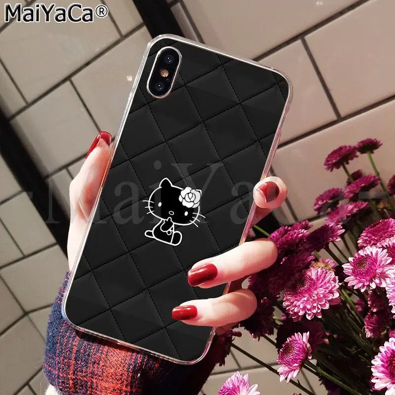 MaiYaCa hello kitty Merry Christmas мягкий резиновый Прозрачный чехол для телефона для Apple iPhone 8 7 6 6S Plus X XS MAX 5 5S SE XR - Цвет: A11
