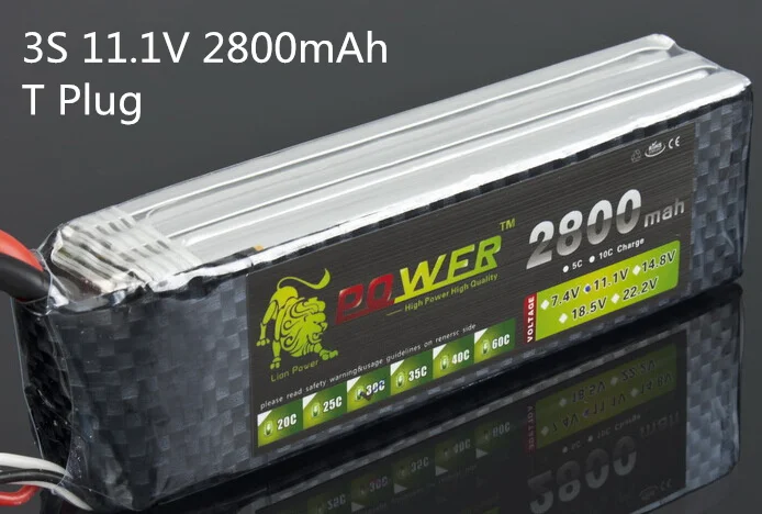 LION POWER 3S 11,1 v 1500mAh 4200mah 5200mah Lipo батарея T/XT-60 Rc вертолет/автомобиль/лодка RC игрушки 3S 11,1 Li-Po battey 2200mah - Цвет: Красный