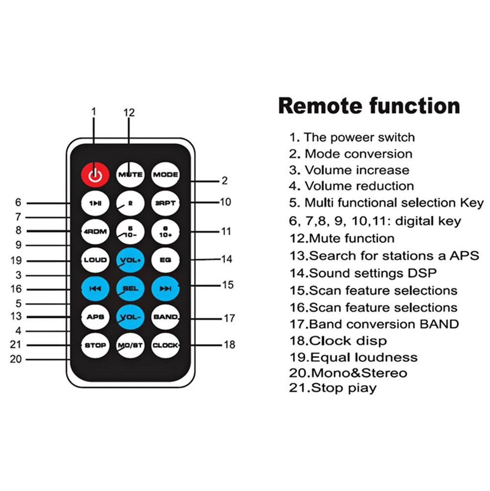 JSD-20158 12 в Bluetooth V2.0 автомобильный аудио стерео MP3-плеер в тире fm-радио приемник Поддержка USB AUX вход с пультом дистанционного управления