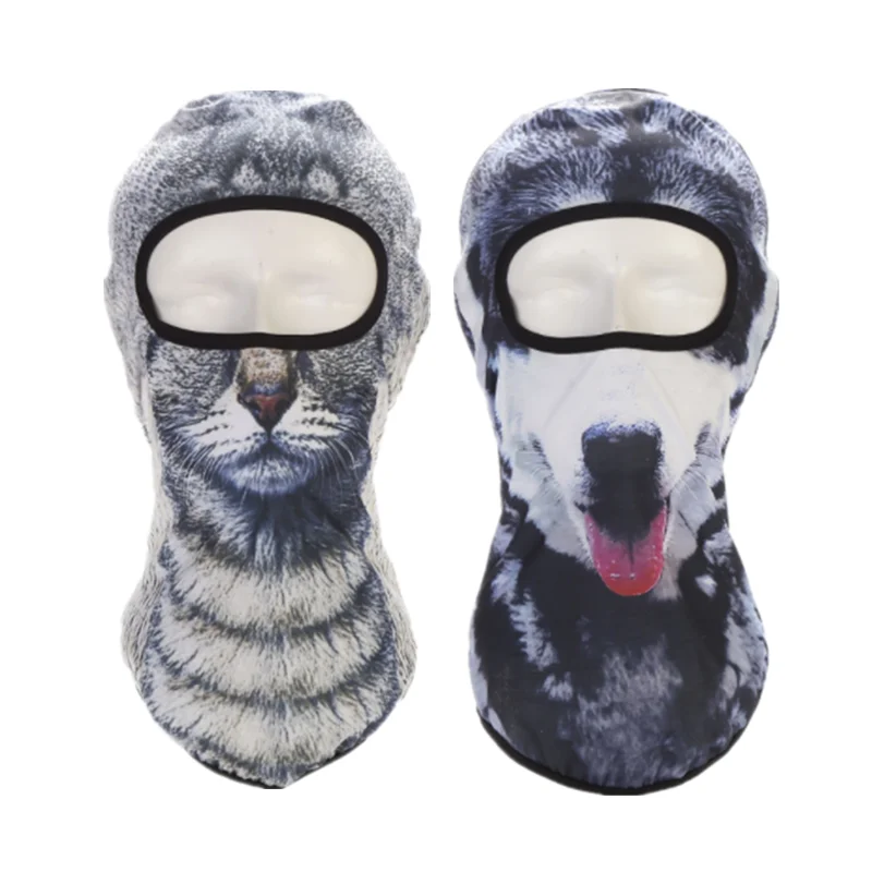 

Motorcycle Full Face Mask 3D Animal Cat Dog Hats Neck Cover Windproof Breathable Airsoft Cycle Snowboard Cycling Ski Balaclava