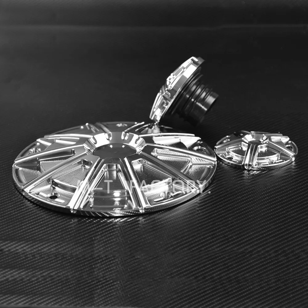  Motorcycle Derby Cover Timer Timing Cover Tank Cap Black&Chorme Billet Aluminum For Harley 1999-201