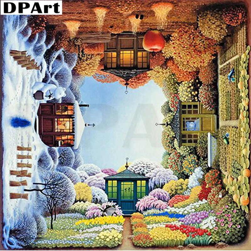 

Diamond Painting Full Square/Round Drill Four Seasons Scenery 5D Daimond Painting Embroidery Cross Stitch Mosaic Rhinestone L156