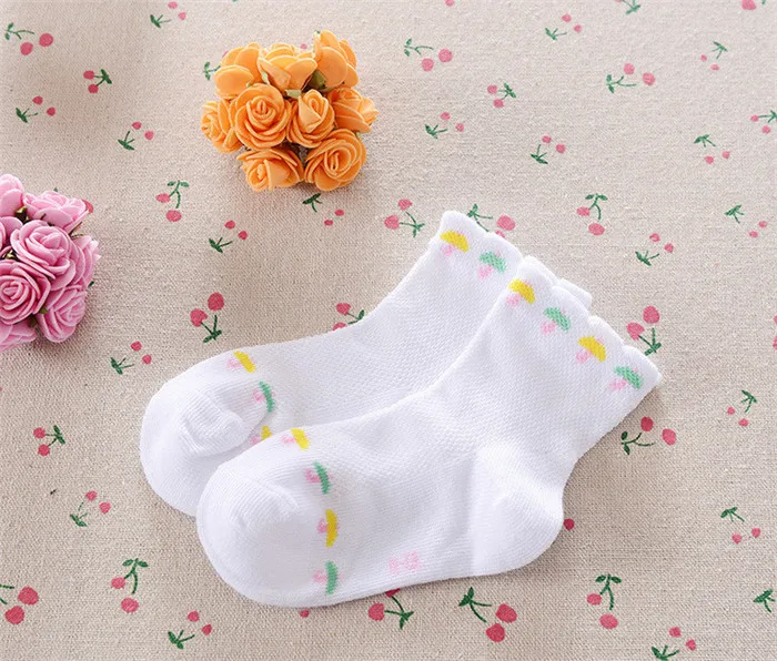 Носки для мальчиков, Новые детские носки 3 пар/лот Лето, Детские хлопковые носки babyhose колготы в сетку весна зонтик A-cll-022-3 - Цвет: Белый