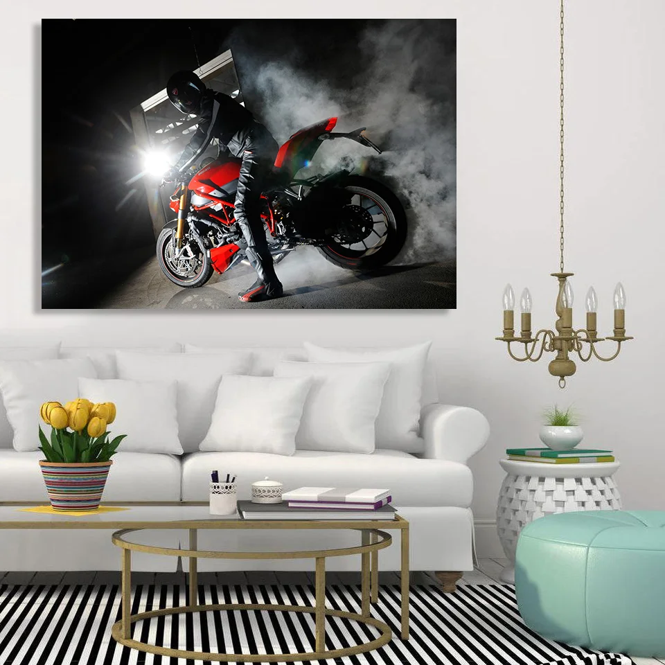 1 Panel HD Printed Framed Motorbikes Vehicles Modern Home Wall Decor