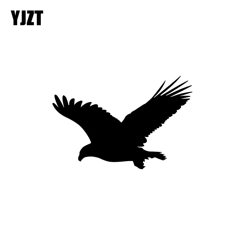 

YJZT 16.6CM*10.9CM Fun Eagle Bird Vinyl Car Window Sticker Black/Silver Decal Car-styling C11-1078