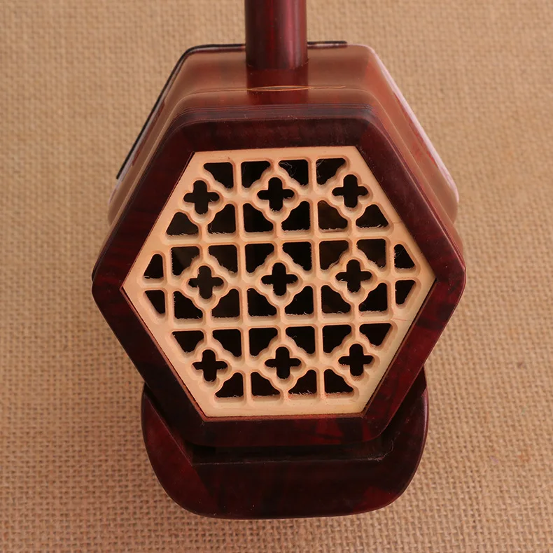 New Chinese Erhu African Sandalwood Two Strings Violin Fiddle Hexagonal Shape New Chinese Erhu African Sandalwood Two Strings Violin Fiddle Hexagonal Shape