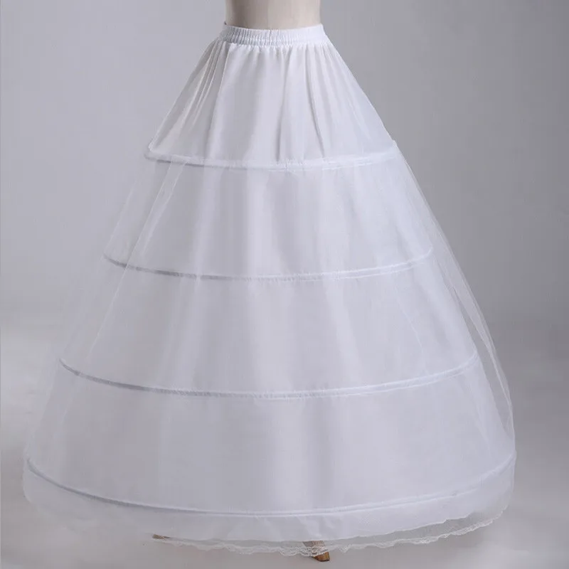 Women Petticoat for Plus Size Ball Gown Dress Underwear Crinoline 4 Hoop 60-120cm High Quality Bridal Accessories Underskirt