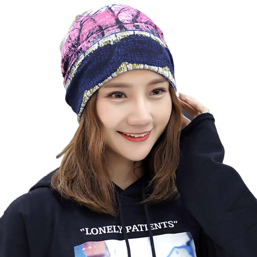 Two Used Caps Scarves Women Hat Polyester Adult Casual Hats Spring ...