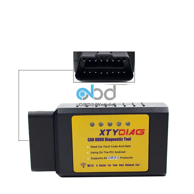 XTYDIAG ELM327 wifi OBDII интерфейс ELM 327 WI FI V1.5 PIC18F25K80 чип Автомобильный Диагностический Сканер Поддержка всех OBD2 протоколов