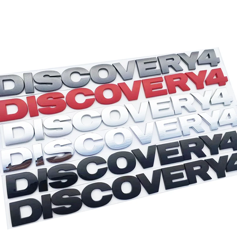 

Round Font Letter Emblem Badge Special for DISCOVERY 4 Car Styling Refitting Hood and Rear Trunk Letter Logo Sticker 6 Colors