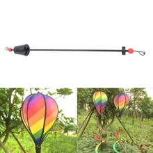 Красочный Радуга/сетка воздушный шар полоса Ветроуказатель Спиннер для сада, двора, улицы украшения