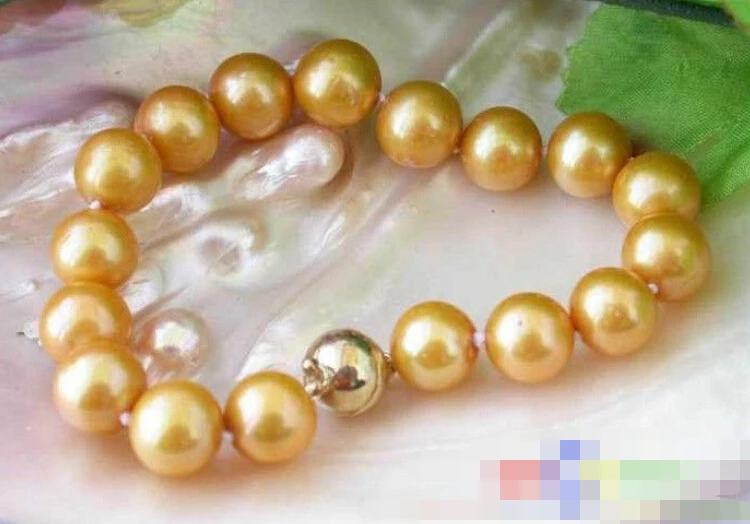 

Hot sell ->@@ 0673 ROUND GOLD FRESHWATER PEARL BRACELET MAGNET -Top quality free shipping