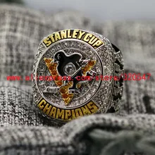 A la Venta 2016 Pittsburgh Penguins de la Copa Stanley Anillo de Campeonato de Cobre 7-15Size Grabado Interior Fans CROSBY Nave Regalo de Hoy