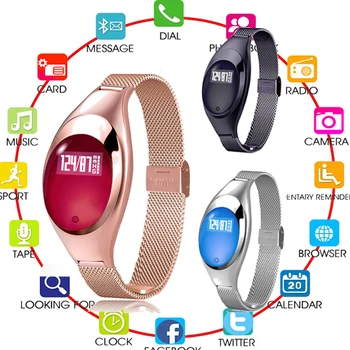 

Lady Women Smart Band Blood Pressure Smart Watch Heart Rate Monitor Smart Bracelet Fitness Tracker smartband health wristband