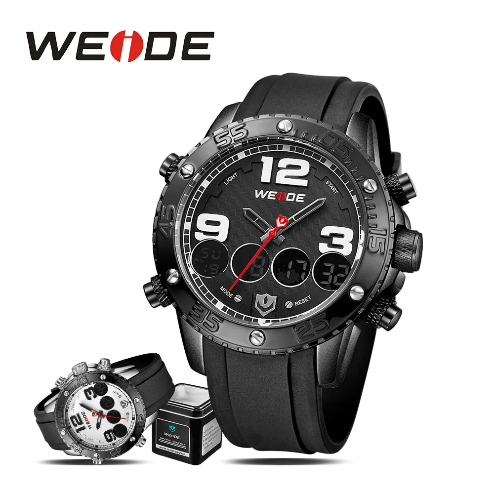 WEIDE спортивные электронные наручные мужские часы кварцевые Дата Цифровой