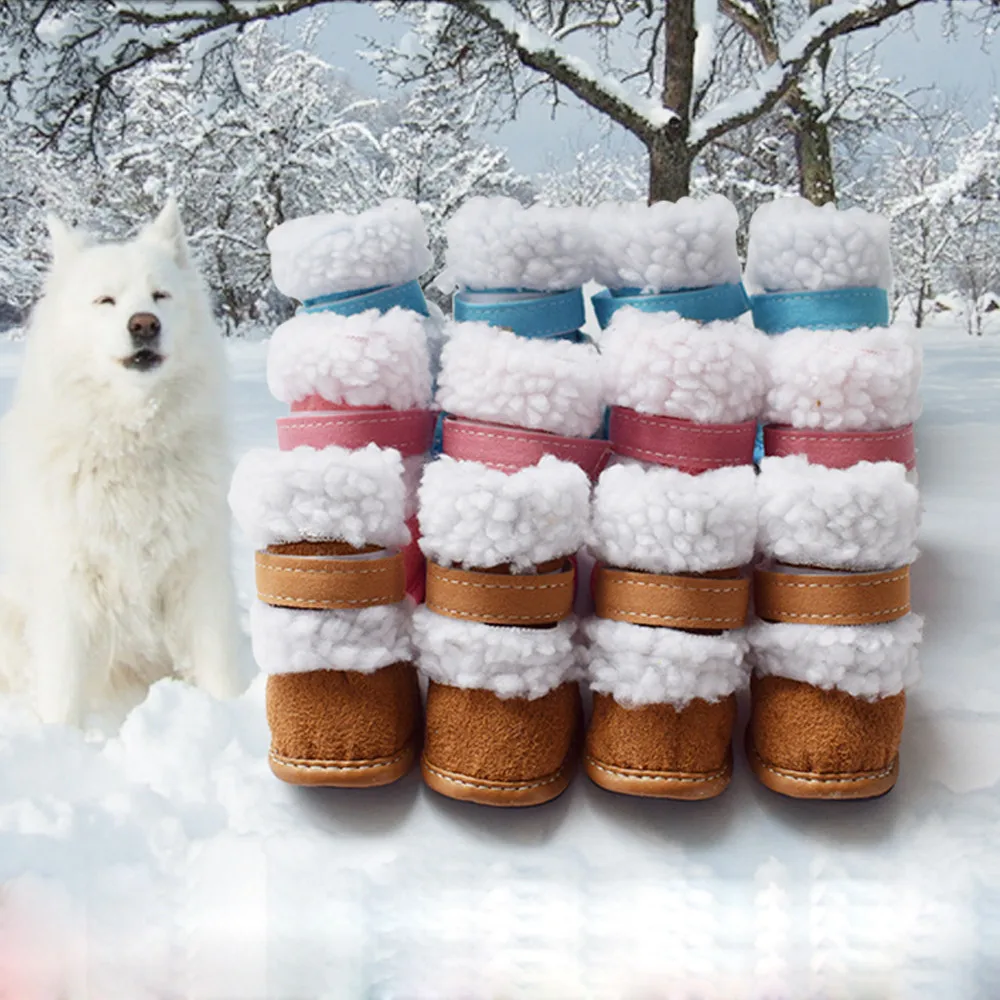 

4Pcs Dress Up Dog Pet Cute Puppy Shoes For Small Dog Winter Snow Boots Zapatos Para Perro Honden Schoenen Dog Shoes Dropshipping