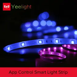 Оригинальный Xiaomi Yeelight RGB умная Светлая повязка домашний смарт-телефон приложение wifi световая полоса цветной ягненок светодиодный 2 м 16