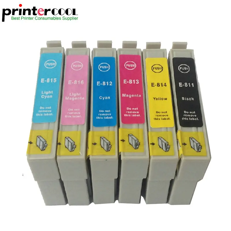 

T0811-T0816 Compatible Ink Cartridge T0811 For Epson Stylus photo 1410 R270 R390 RX590 R290 R610 RX690 T50 TX700W TX800W printer