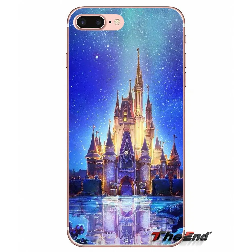 Мягкий чехол Золушки замка для Samsung Galaxy Note 3 4 5 Grand Core Prime S3 S4 S5 MINI S6 S7 edge S8 S9