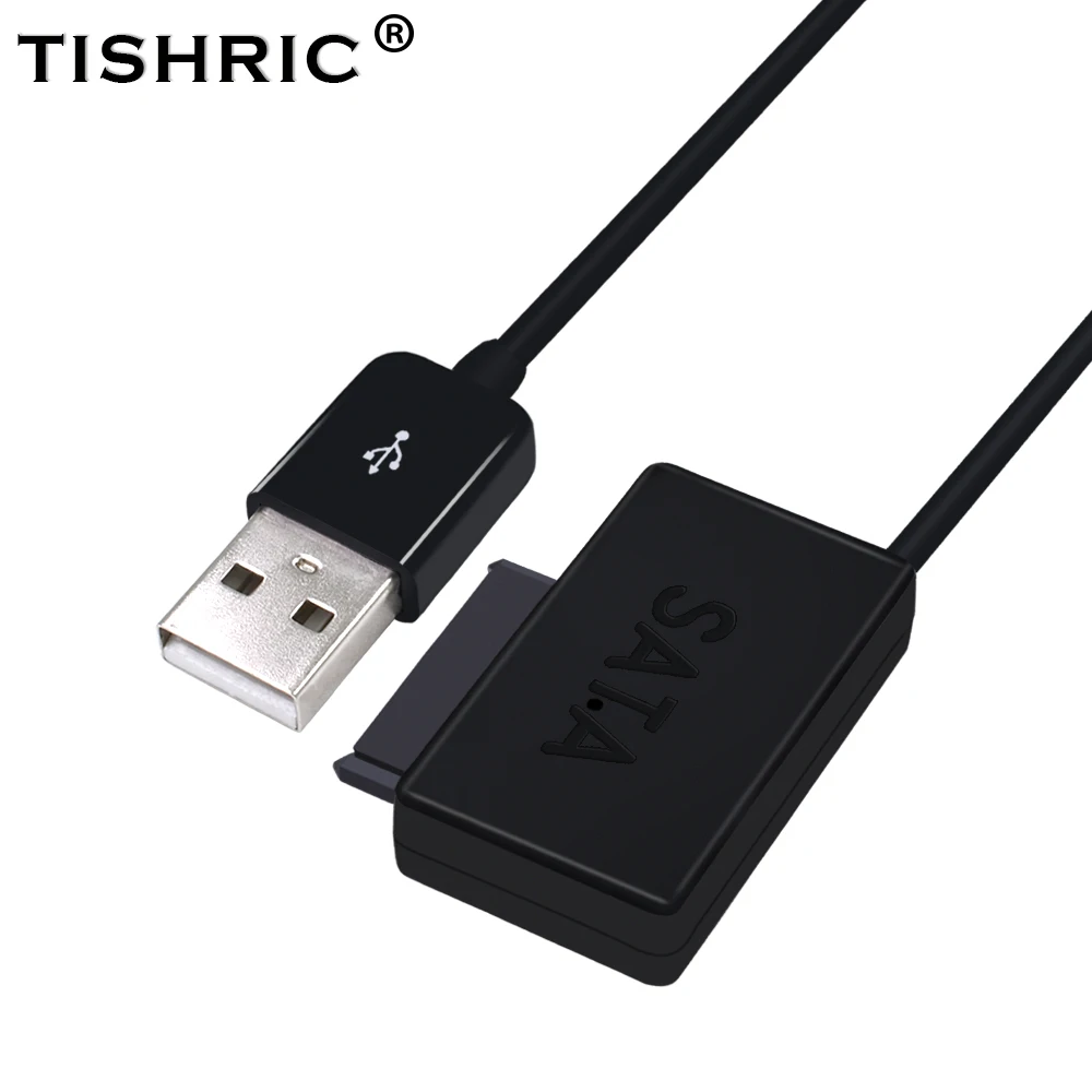 Tishric USB 2,0 до 7+ 6 13Pin SATA кабель со светодиодный для ODD CD-ROM DVD-ROM 2-го HDD Caddy Drive Adapter поколения lll