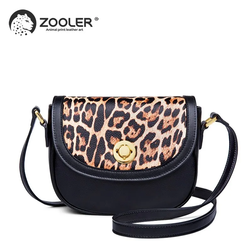

ZOOLER leather shoulder Bag cross body purse designer woman tote real leather woman messenger bag Leopard JH206