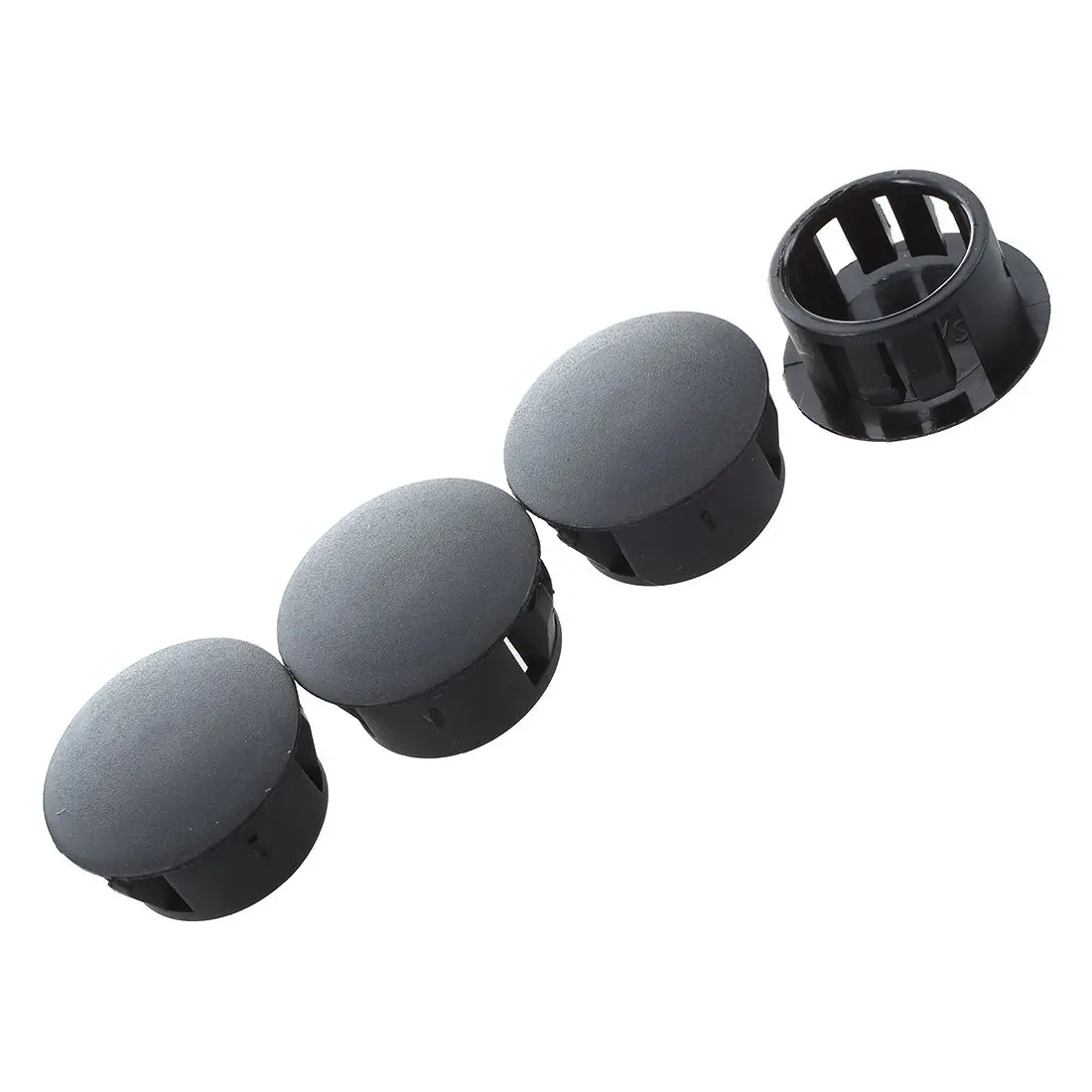 Promotion! 100 Pieces Black Plastic 5/8" Dia Hole Locking Plugs