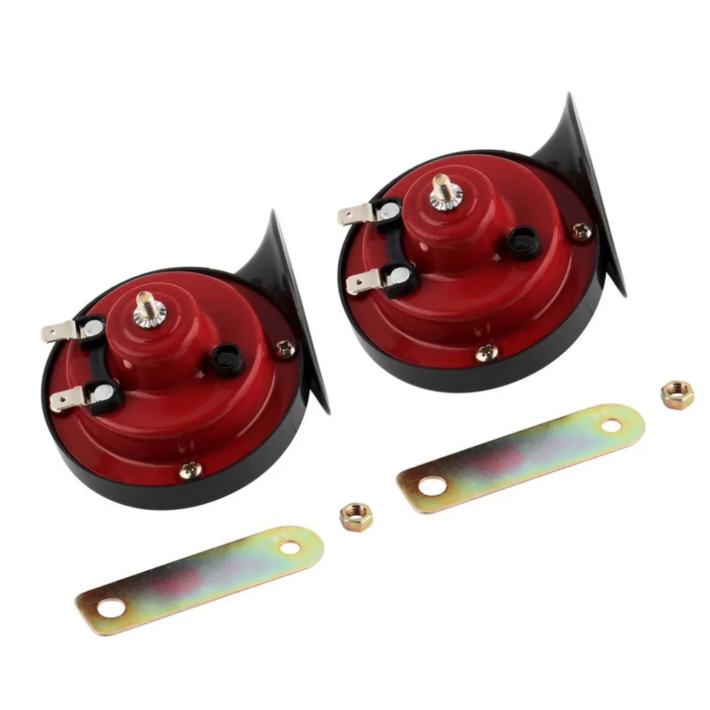 

General 2pcs/pair Universal 12V Loud Car Auto Truck Electric Vehicle Horn Waterproof Snail Shape Horn Whistle Horn Bass Trumpet