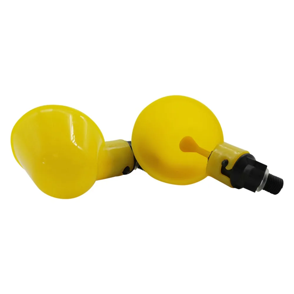 4 Pcs Yellow Automatic Drinking Cups Chicken Waterer Quail Nipple Drinker 10 mm Thread Water Bowl | Дом и сад