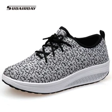 2016Women Spring Summer Gingham Flat Platform Casual Shoes font b Women s b font Walking Shoes