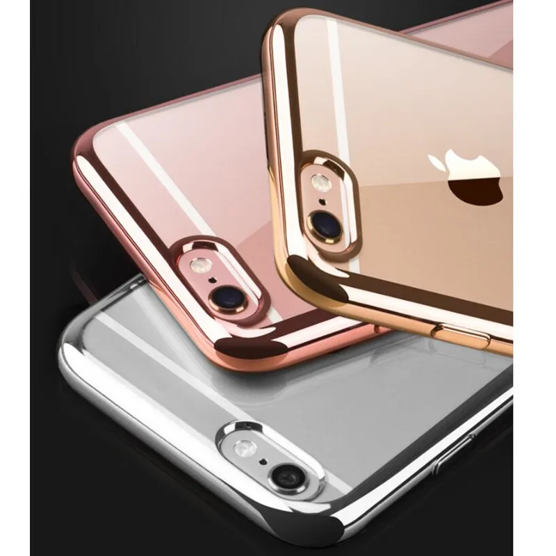 iphone 7 silicone case Fashion Rose gold Luxury Plating Case For iPhone X XS MAX XR Soft Clear TPU Cover For iPhone 12 6 7 8 plus ip 11 Pro MAX Coque iphone 7 waterproof case