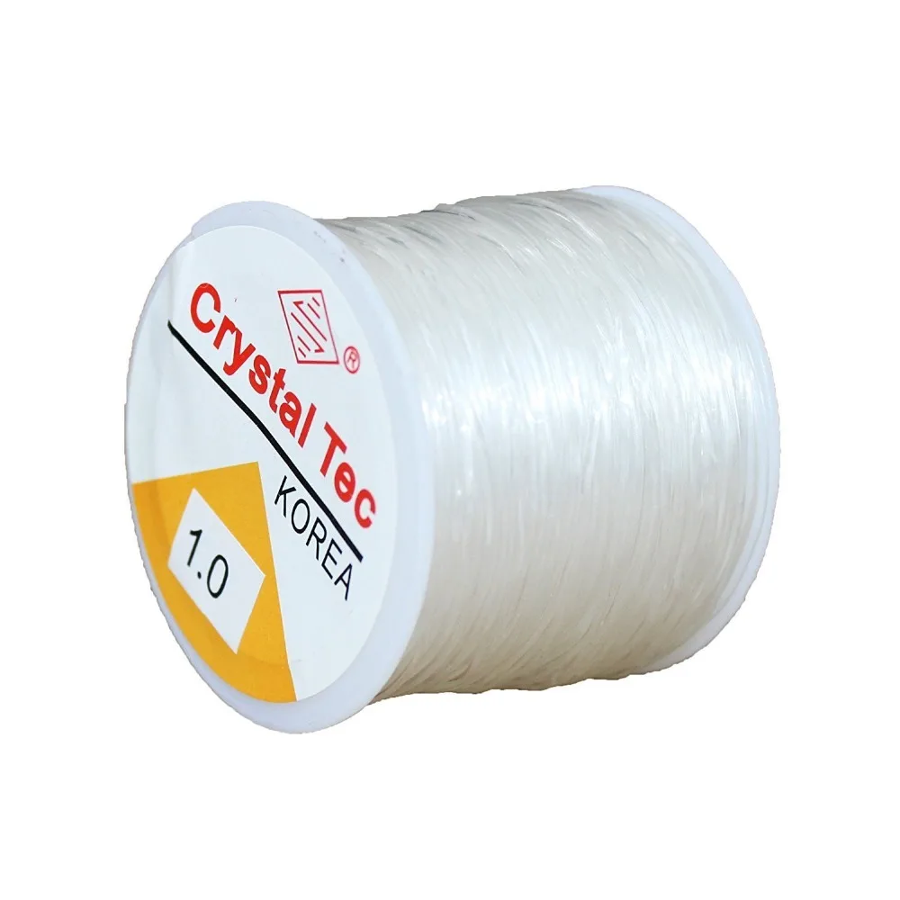 

Crystal String Cord Clear Round Stretch String Polyester Craft Tread for Jewelry Making (1MM)