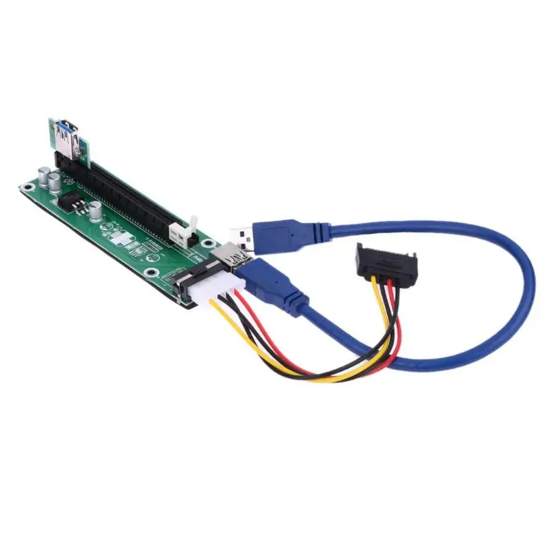 30 см USB 3,0 PCI-E PCI Express Riser Card 1x to16x удлинитель Riser Card адаптер SATA кабель питания для машина майнера