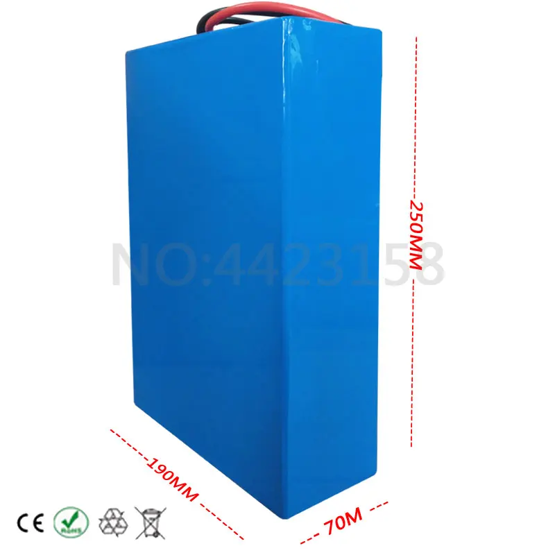 Литиевая батарея 48v 25Ah 2000W с 5А зарядным устройством встроенный 50A BMS Электрический