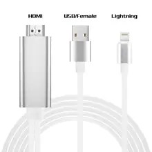 8Pin IPhone IPad к HDMI Цифровой AV адаптер 1080 p телевизионный HD кабель для IPhone Xs Max XR R 8 7 6s Plus, 6, iPad к телевизору Проектор Монитор