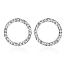 Anenjery 925 пробы серебряные геометрические звезды сердце квадратный мозаичный циркон серьги гвоздики для женщин серебро 925 ювелирные изделия S-E539