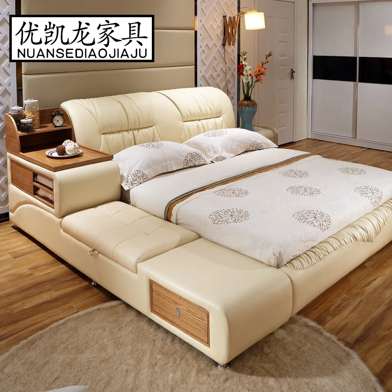 Online Kaufen Großhandel leder schlafzimmer set aus China leder
