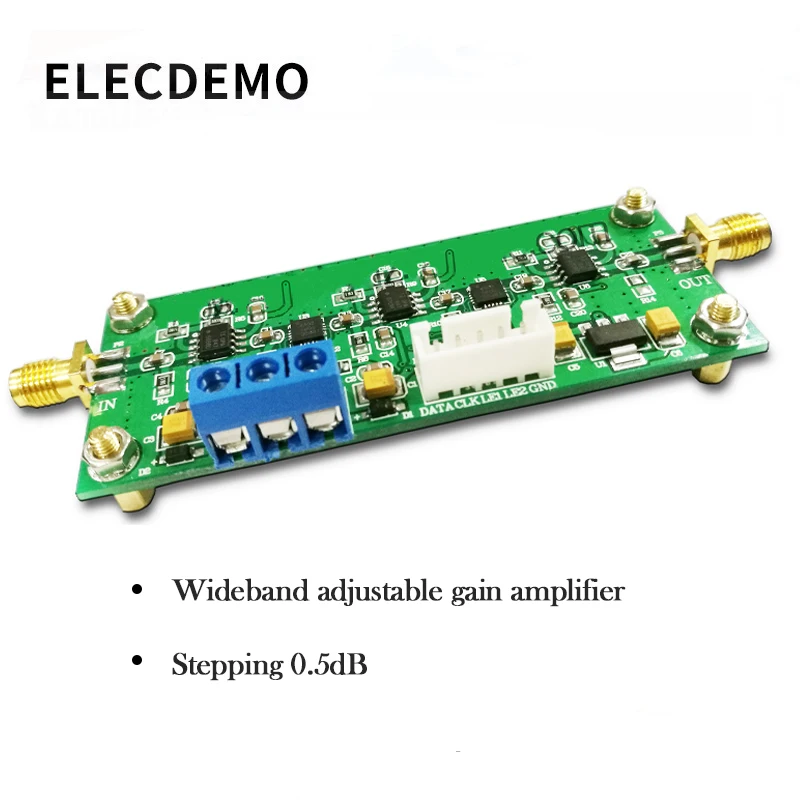 Adjustable Gain Amplifier Module 30K-200M Wideband Programmable Amplifier 65dB Gain 0.5dB Stepping Adjustable Gain Amplifier Module 30K-200M Wideband Programmable Amplifier 65dB Gain 0.5dB Stepping