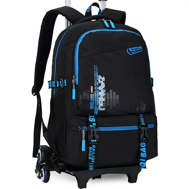 cost material nylon 6 Kids New Removable School bags Boys Trolley Children