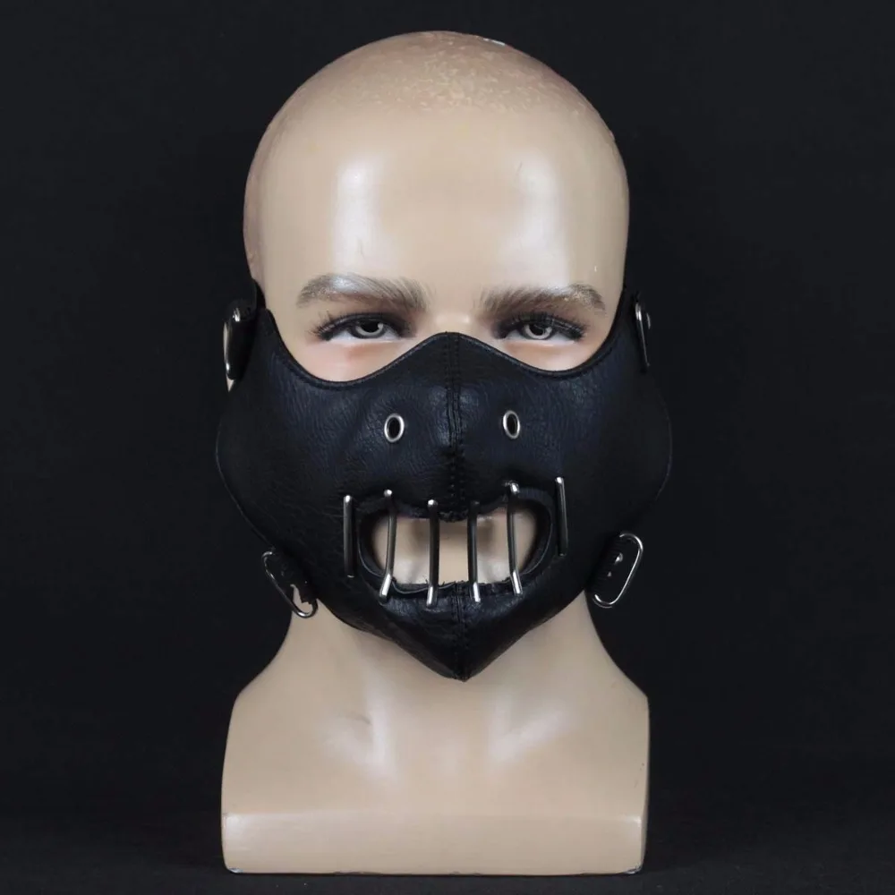 

The Silence Of The Lambs Mask Cosplay Hannibal Lecter Steel Teeth Masks Masquerade Halloween Party Props DropShipping