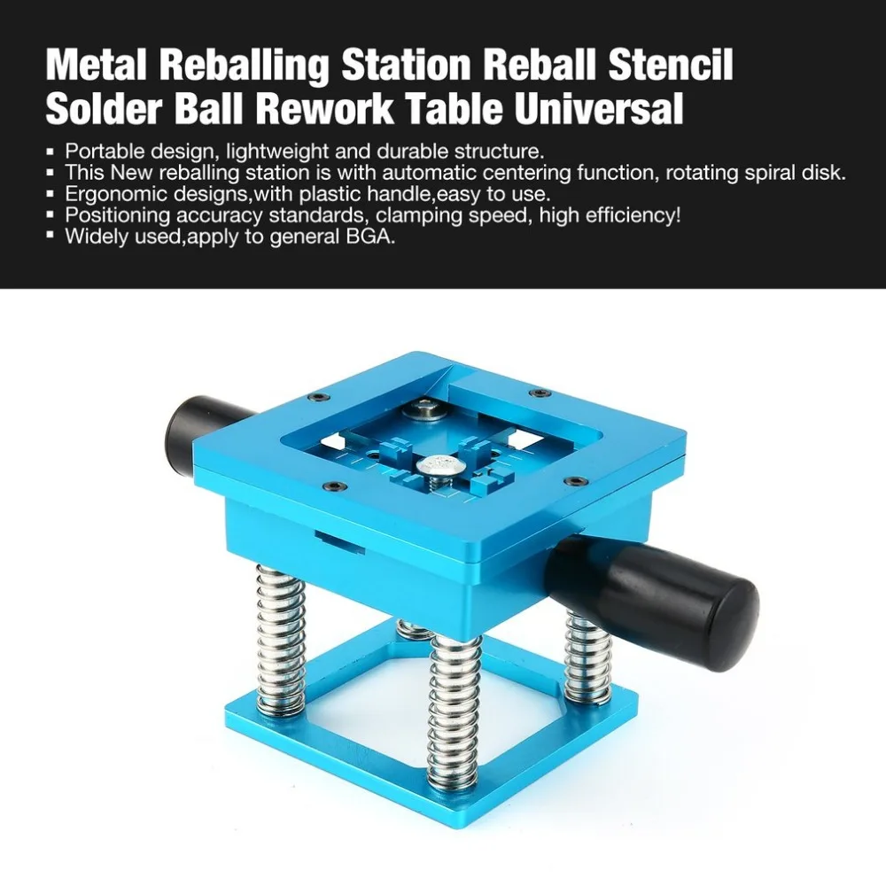 

Meatl BGA Reballing Station Reball Kit Magnetism Lock Universal Stencil Solder Ball Rework Table Plant Universal