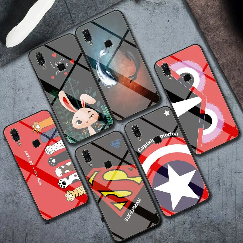 

Superman Good Tempered Glass Phone Case For VIVO NEX S Cases VIVO NEX Captain America Silicone Cover For VIVO NEX S Coque Capa