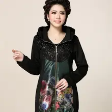 Большие размеры, L-5XL, весна-осень, женская тонкая Повседневная куртка с капюшоном, куртка, верхняя одежда, длинный рукав, Женское пальто с принтом, AAB398