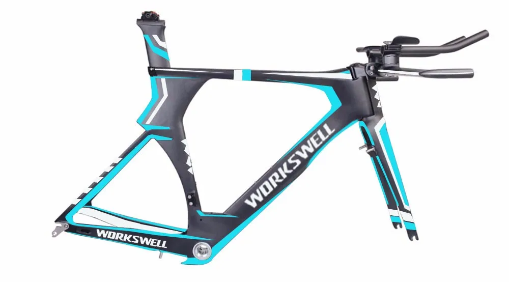 Flash Deal Bicycle frames Aero carbon tt bike frame carbon fiber time 059 bike frame+fork+seatpost+handlebar Carbon bicycle parts 6