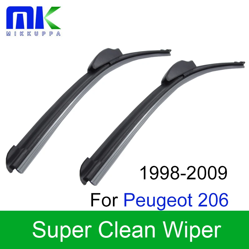 Передние и задние щетки стеклоочистителя Mikkuppa для peugeot 206 1998-2009 автомобильные