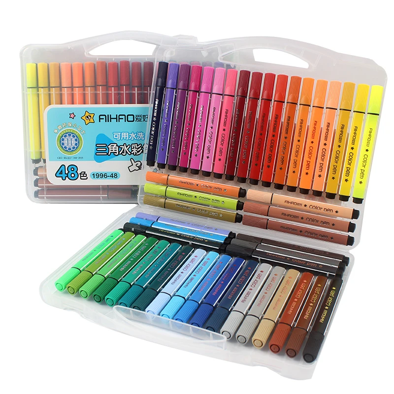 12/18/24/36/48 Colors Art Marker Pen Drawing Set Colored Children 