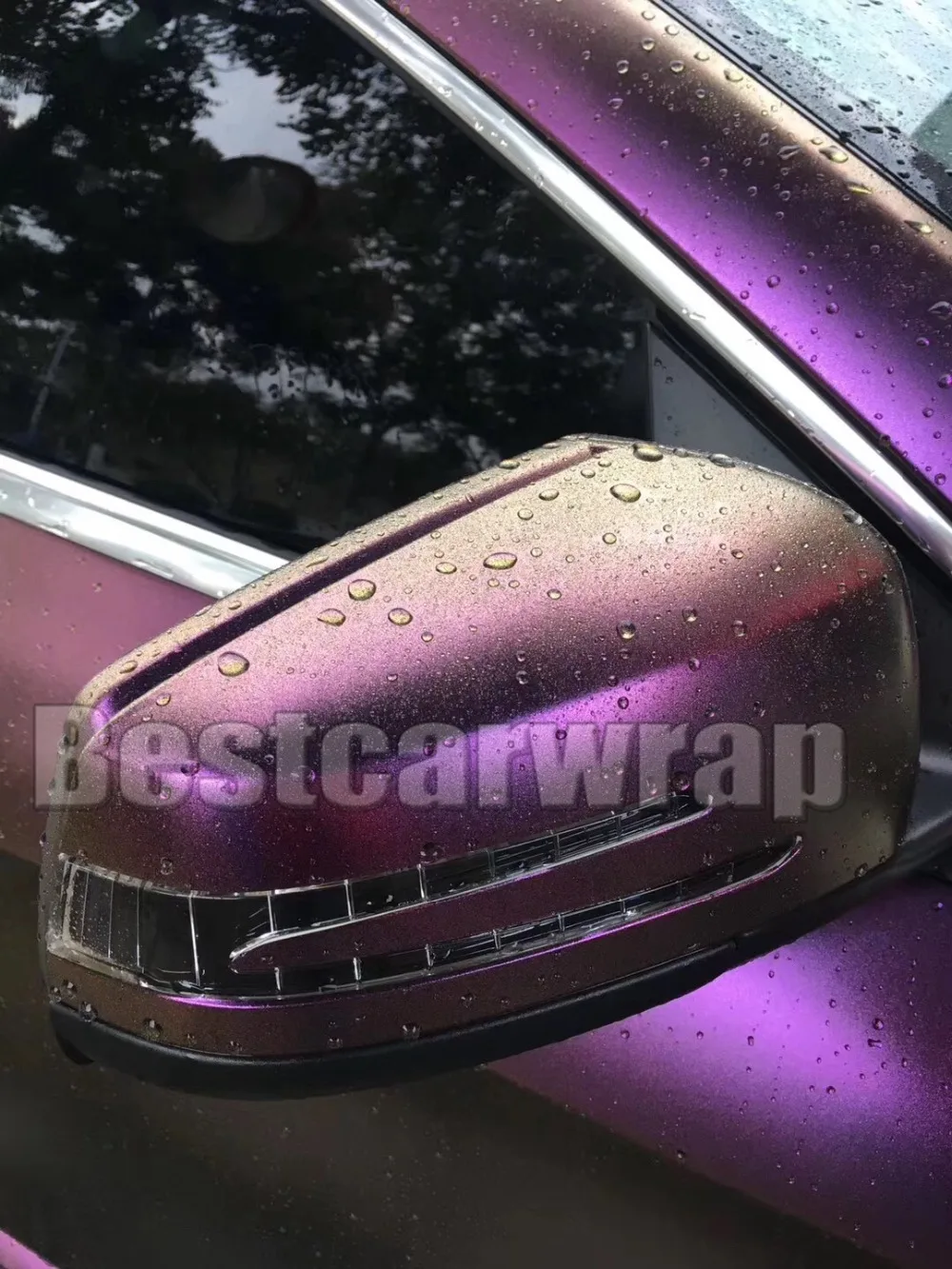 winered gold satin chameleon metallic car wrapping film KMPF (2)