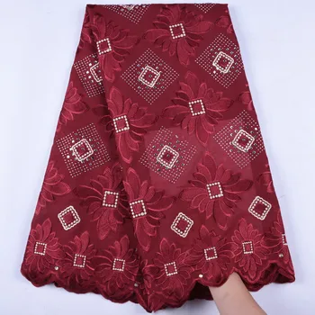 

High Quality Swiss Voile Lace In Switzerland Embroidery Dry Swiss Voile Laces For African Wedding Party Dress 5 Yards A1667