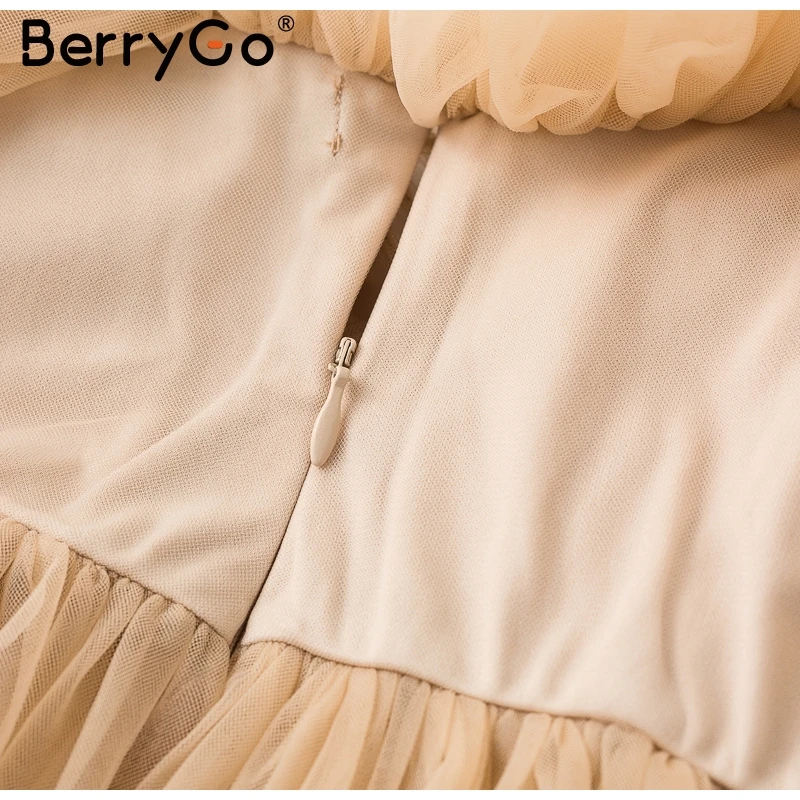 BerryGo, сетчатая Блузка с оборками на бретельках, женская рубашка с v-образным вырезом и открытыми плечами, летние блузки-топы, уличная одежда, сексуальные топы с баской, blusas, новинка