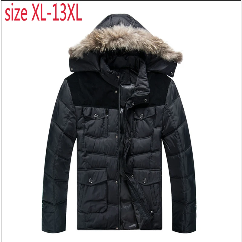 Warm winter 180cm bust male thickening down coat men's